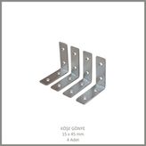 Adilon Köşe Gönye, Sac Gönye, 15 x 45 mm (4 Adet)