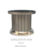 Adilon Plastik 6 cm Geniş Sütun Ayak, Mat Krom, Vidalarıyla