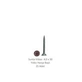 Adilon Sunta Vidası 4,0 x 30 mm 25 Adet YHB Vida