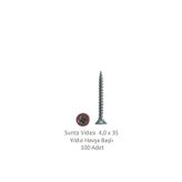Adilon Sunta Vidası 4,0 x 35 mm 100 Adet YHB Vida