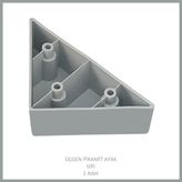 Adilon Üçgen, Piramit Mobilya Ayağı, 3 cm, Gri (1 Adet)