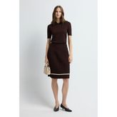 adL Piliseli Triko Etek Kahve 12745652000 - XS