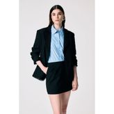 adL Siyah Mini Gabardin Etek