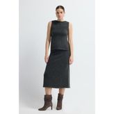Adl Triko Midi Etek Antrasit 12745306000