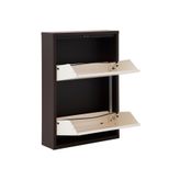 Adlsteel 2'Li Metal Ayakkabilik Kahve-Krem