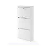 Adlsteel 3'Lu Metal Ayakkabilik (Kilitli-Beyaz)
