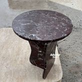 Adomar Marble Rosso Levanto Yan Sehpa - kırmızı