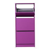 Adore Mobilya Flat Duo 3 Katlı Mor Ayakkabılık Dolabı