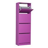 Adore Mobilya Flat Duo 4 Katlı Mor Ayakkabılık Dolabı
