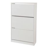 Adore Mobilya Flat Duo Beyaz 3 Katlı Geniş Ayakkabılık