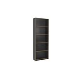 Adore Mobilya Modern 5 Raflı Kitaplık-Antrasit-Kontra 64x182x26 cm (GxYxD)
