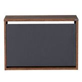 Adore Mobilya Step Oturaklı Ayakkabılık-koyu Ceviz-antrasit 60x42x30 Cm (gxyxd) Oslo Ceviz-Antrasit