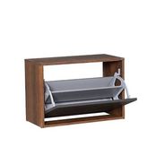 Adore Mobilya Step Oturaklı Ayakkabılık-koyu Ceviz-antrasit 60x42x30 Cm (gxyxd)