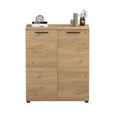 Adore Mobilya Trendline Florida Meşe 91x108x35 cm Çok Amaçlı 2 Kapaklı 5 Raflı Dolap