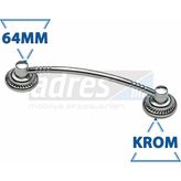 Adresline 4'lü 64 mm Krom U Pabucu Kulp