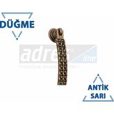 Adresline 4'lü Düğme Sallama Antik Sarı Hasır Kulp