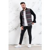 ADVANTE SLİMFİT PARÇA DESENLİ ERKEK ODUNCU GÖMLEK