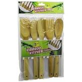 AEE® 5'li Büyük Boy Doğal Bambu Kaşık Spatula Mutfak Tahta Kaşık Seti 30cm