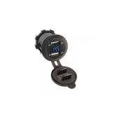 Aek-Tech Voltmetreli USB Portu 4.2A 12V 24V Mavi LED Işıklı
