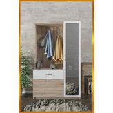 Aeka Ae-3042 Reina Aynalı Delüx Vestiyer Ayakkabılık Portmanto Takımı Sonomo 180 cm x 100 cm x 34 cm - Ahşap - Beyaz