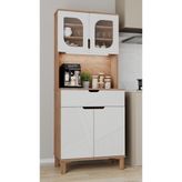 Aeka AE-9001 Barista Atlantik Çam/Beyaz 79.6 x 40 x 195.8 cm Çok Amaçlı Kahve Köşesi Mutfak Kiler Dolabı