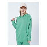 Aeropostale Y-BRUSH Kapüşonlu Uzun Kollu Yeşil Kadın Sweatshirt