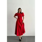 Afiş Butik Karpuz Kol Uzun Elbise