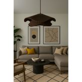 afralya home AFRALYA Handmade Tekli Sarkıt Avize Kahverengi Avize