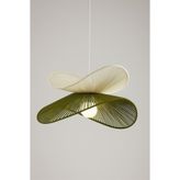 afralya home Hasır Sarkıt Avize 2 Şeritli avize / Bohem avize / Salon Modern Avize / Yeşil Avize Sarkıt