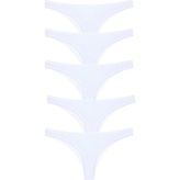 Afrodizyac 5'li Basic Pamuk String (Extra Esnek ve Extra Yumuşak) - 3XL - Beyaz