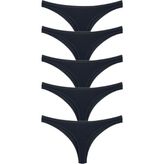 Afrodizyac 5'li Basic Pamuk String (Extra Esnek ve Extra Yumuşak) - 3XL - Siyah