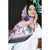AFVENTE Lale Desen Pembe Soft Pamuk Şal