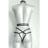 Ağ Kısmı Açık Seksi Jartiyer Harness