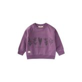 Ağaç Baskılı Sweatshirt 1-7 Yaş Mor