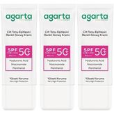 Agarta Cilt Tonu Eşitleyici 3x50 ml Renkli Kapatıcı Etkili SPF+50 Güneş Kremi