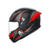 Agv K6 S Mplk Slashcut Blk Grey Red Kask - XL