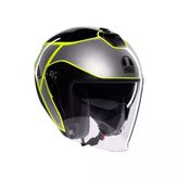 Agv Kask Irıdes Davao Black Grey Yellow Fluo S