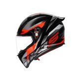 Agv Kask K1 S Fastlap Black Grey Red Kapalı Kask - M
