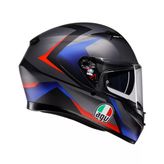 Agv Kask K3 Mplk Strıga Matt Black Blue Red Configuration M