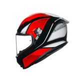 Agv Kask K6 S Hyphen Black Red Whıte