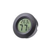 Ahes Mini Sıcaklık ve Nem Ölçer Dijital Termometre Higrometre 4,5cm Siyah