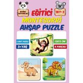 Ahşap 4 Parçalı 3 Set Çocuk Puzzle Set3