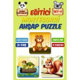 Ahşap 4 Parçalı 3 Set Çocuk Puzzle Set4