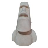 Ahşap Dekoratif Büst Heykeli Moai Totem