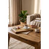 Ahşap Fabrikası Golden Edge Ahşap Hazeran Rattan Tepsi