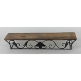 Ahşap Ferforje Raf 39 x 10 x 8,5 cm .