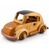 Ahşap Klasik Araba Maketi (Volkswagen Beetle Tarzı)