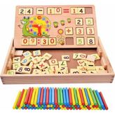 Ahşap Matematik Öğretici Eğitici Zeka Oyunu Sayıları Öğrenme Ahşap Yazı Tahtası Sayı+ ÇUBUKLARI,01255HYD23244148