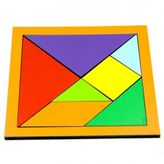 Ahşap Renkli Tangram 11 X 11 Cm Ebatında