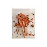 Ahşap Tahta Kaşık ve Spatula Seti - El Yapımı - Zeytin Ağacı - Kahverengi